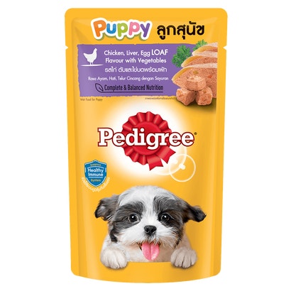เพดดิกรี® ลูกสุนัข รสไก่ ไข่ บด พร้อมผัก